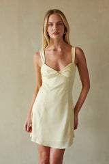 Lizzy Front Twist Tie Back Mini Dress