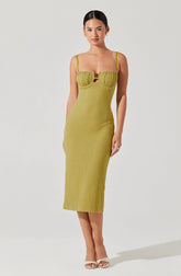 Jaida Bustier Bodycon Midi Dress