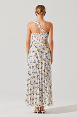 Rasya Pleated Floral Maxi Dress