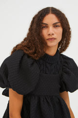 TILDE | DRESS BLOSSOM MATELASS… BLACK