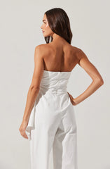 Maciel Strapless Pleated Jumpsuit