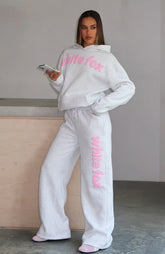 From The Archives Kenzie Wide Leg Sweatpants Grey Marle