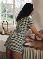 Motley Mini Dress Brown Check Petite