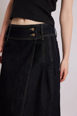 raye denim skirt - dark indigo