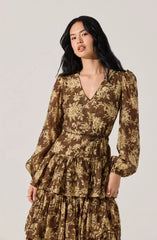 Franchesca Tiered Ruffle Midi Dress