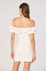 Ruffle Strapless Off Shoulder Dress