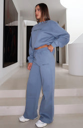 Stay Lifted Wide Leg Sweatpants Ocean