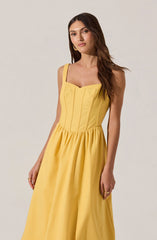 Sweetheart Corset Linen Dress