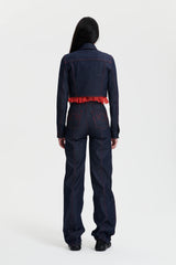 SIXTA | TROUSERS DENIM INDIGO/RED