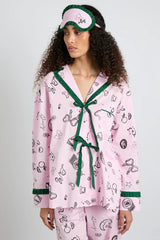 antonella pj set - pink sleep symbols