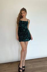Tori Velvet Sequin Mini Dress