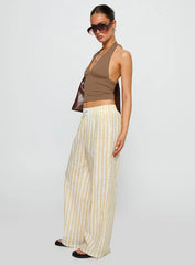 Beach House Pants Yellow Stripe