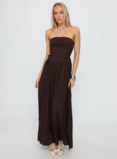 So Far So Good Maxi Dress Chocolate
