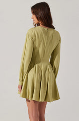 Elowyn Linen Blend Skater Dress