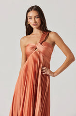 Rasya Pleated Maxi Dress