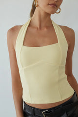 Tavi Ribbed Halter Top