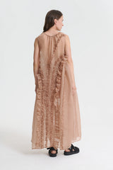 OPAL | DRESS SATIN ORGANZA CHESTNUT