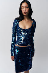 Paillette Midi Skirt