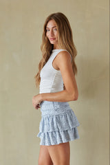 Scottie Ruffled Mini Skirt