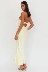 Jassinta Keyhole Bust Maxi Dress Lemon