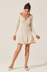 Cybele Pointelle Mini Sweater Dress