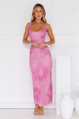 Amber Splendour Mesh Maxi Dress Purple
