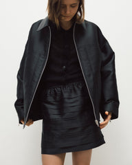 OLPA | JACKET LUSTRE TWILL BLACK NONA