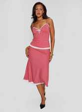 Love In London Set Red Check