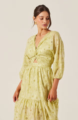 Jesalyn Floral Eyelet Maxi Dress