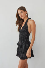Gracie Polka Dot Ruffle Mini Skort