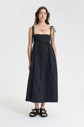 ALENA | DRESS RECYCLED FAILLE BLACK