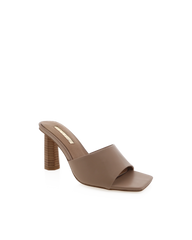 Dixee Heeled Mule in Mocha Brown
