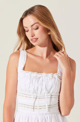 Melaine Lace Trim Mini Dress