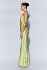 MESHKI Alena One Shoulder Maxi Dress - Pistachio Green