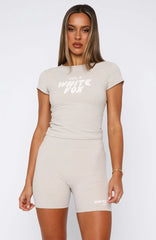 Offstage Fitted Baby Tee Moon