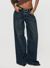 Hocus Pocus Low Rise Wide Leg Jean Dark Wash