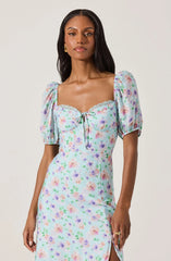 Lace Trim Bustier Midi Dress