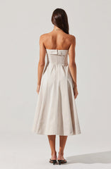 Ayeri Strapless Midi Dress
