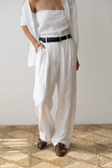 The Linen Pleated Trouser