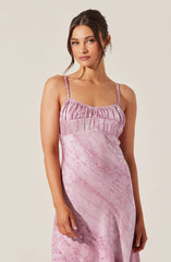 Kaiya Jacquard Satin Midi Dress