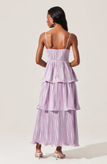 Lupin Pleated Tiered Maxi Dress