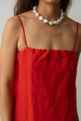 The Linen Spaghetti Dress
