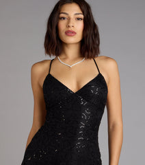 So Glam Sequin Lace-Up Bodycon Mini Dress