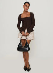 Gaskin Long Sleeve Top Brown