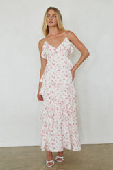 Poppy Floral Ruffle Maxi Dress