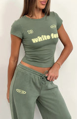 Ready To Go Baby Tee Khaki