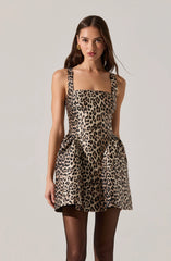 Claudie Leopard Mini Dress