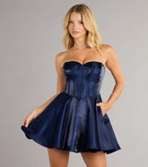 Briar Strapless Bow Back Skater Dress