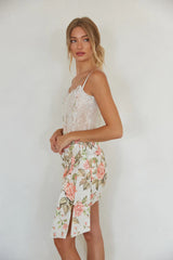 Mariah Floral Lace Corset Mini Dress