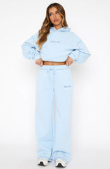 Instant Attraction Wide Leg Sweatpants Baby Blue